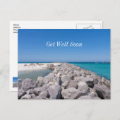 Midden Van Shell Island Jetty Beterschap Ansichtka Briefkaart (Voorkant / Achterkant)