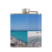 Midden Van Shell Island Jetty Fles Heupfles (Achterkant)