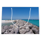 Midden van Shell Island Jetty Gift Bag Groot Cadeauzakje (Voorkant)