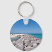 Midden van Shell Island Jetty Sleutelhanger (Achterkant)