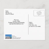Midden Van Shell Island Steiger Bedankkaart Briefkaart (Achterkant)