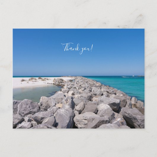 Midden Van Shell Island Steiger Bedankkaart Briefkaart (Voorkant)