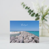 Midden Van Shell Island Steiger Bedankkaart Briefkaart (Staand voorkant)
