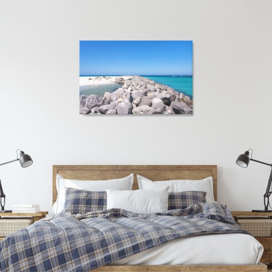 Midden van Shell Island steiger canvas (Insitu (Slaapkamer))