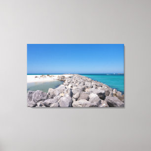 Midden van Shell Island steiger canvas Afdruk