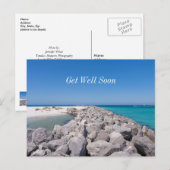 Midden Van Shell Island Steiger Snel Beter Wenskaa Briefkaart (Voorkant / Achterkant)