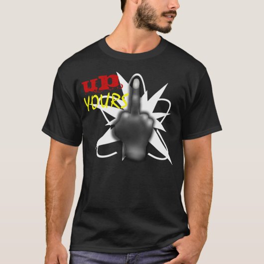 Midden Vinger omhoog uw Shirt (Voorkant)