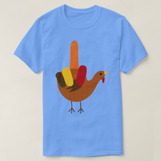 Midden-Vinger Turkije Bedankt Amerikaanse gebarent T-shirt (Design voorkant)