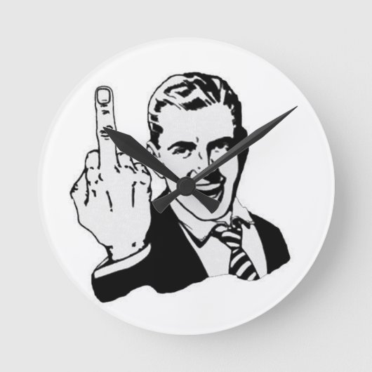 Midden-vingerklokontwerp Ronde Klok (Voorkant)