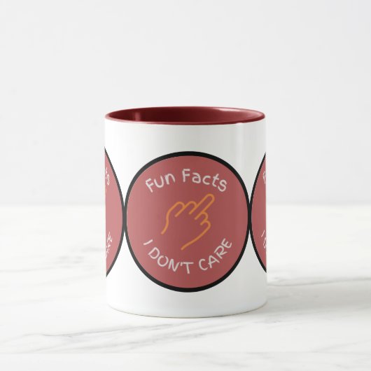 Midden-Vingervaar Feiten waar ik niets om geef.. Mok (Midden)