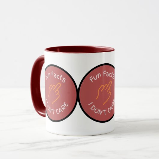 Midden-Vingervaar Feiten waar ik niets om geef.. Mok (Voorkant links)