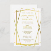 Midden-vormig ontwerp - 3x5 Wedding/Ontvangst Uitn Kaart (Voorkant / Achterkant)