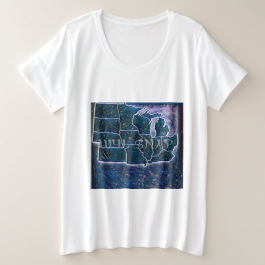 Midden-West-T-shirt Grote Maat T-shirt (Design voorkant)