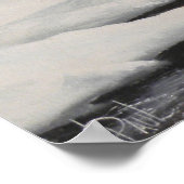 Midden winter Elk in sneeuwdruk Poster (Hoek)