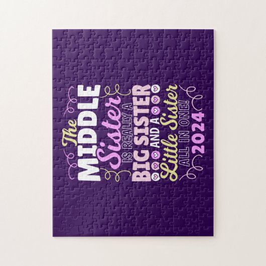 Midden Zus 2024 - een groot en klein zusje Legpuzzel (Verticaal)