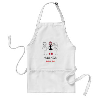 Midden zuster Rebel Red Apron Standaard Schort