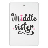 Midden zuster, Stars Mini Klembord (Achterkant)