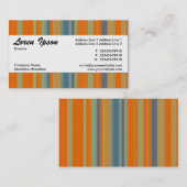 Middenband 030 - Gestreepte patroon 05 Visitekaartje (Voorkant / Achterkant)