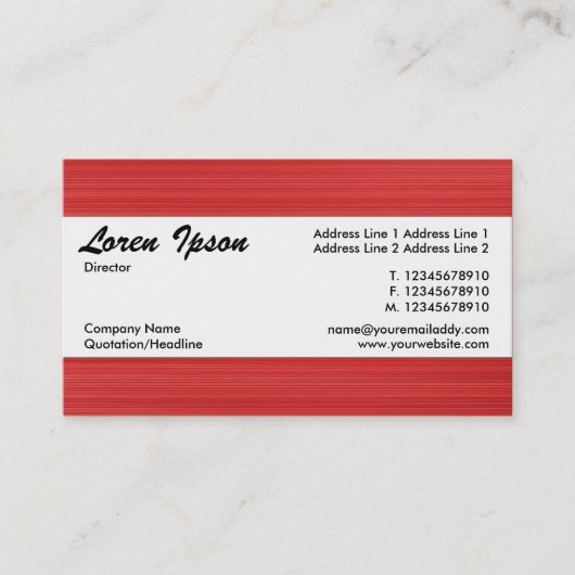 Middenband 111 visitekaartje (Voorkant)