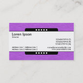 Middenband 5 — Paarse papierstructuur Visitekaartje (Achterkant)