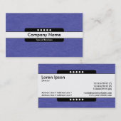 Middenband 5 Spots - Blauwe papierstructuur Visitekaartje (Voorkant / Achterkant)