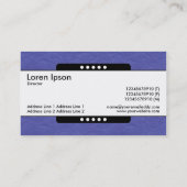 Middenband 5 Spots - Blauwe papierstructuur Visitekaartje (Achterkant)