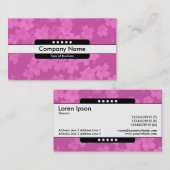 Middenband 5 Spots - Flowers - Roze Visitekaartje (Voorkant / Achterkant)