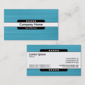 Middenband 5 Spots - geborstelde Lt Blauwe textuur Visitekaartje (Voorkant / Achterkant)