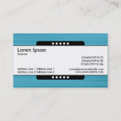 Middenband 5 Spots - geborstelde Lt Blauwe textuur Visitekaartje (Achterkant)