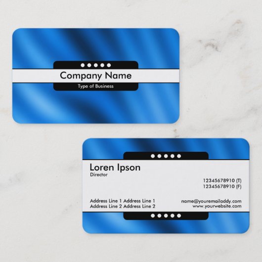 Middenband 5 Spots - Indigoverloop Visitekaartje (Voorkant / Achterkant)