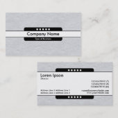 Middenband 5 Spots - lichte grijze papierstructuur Visitekaartje (Voorkant / Achterkant)