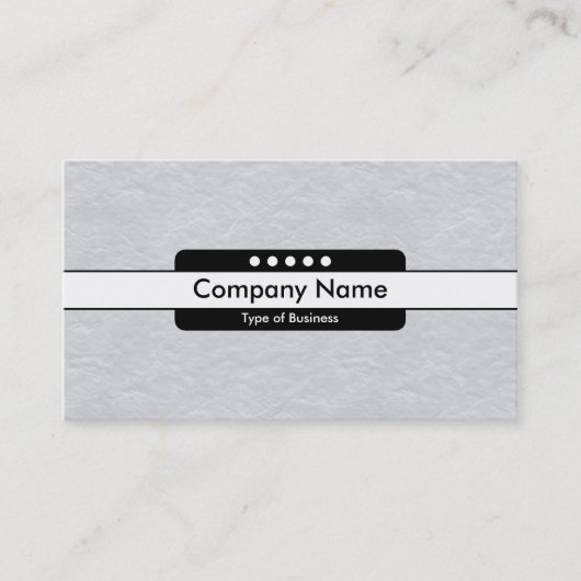 Middenband 5 Spots - lichte grijze papierstructuur Visitekaartje (Voorkant)