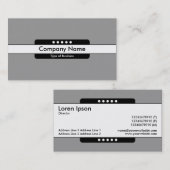 Middenband 5 Spots - Midden grijs Visitekaartje (Voorkant / Achterkant)