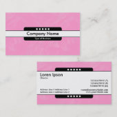 Middenband 5 Spots - Penseelroze structuur Visitekaartje (Voorkant / Achterkant)