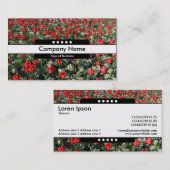 Middenband 5 Spots - Rode Tulpen en primrozen Visitekaartje (Voorkant / Achterkant)