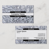 Middenband 5 Spots - Snowy Branches Visitekaartje (Voorkant / Achterkant)