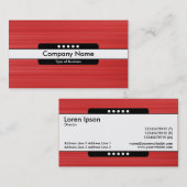 Middenband 5 vlekken - Geborsteld Rood Textuur Visitekaartje (Voorkant / Achterkant)