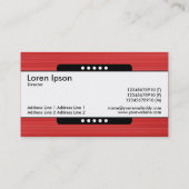 Middenband 5 vlekken - Geborsteld Rood Textuur Visitekaartje (Achterkant)