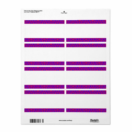 Middenband - Abstracte bloemen Etiket (Full Sheet)