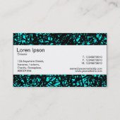 Middenband - Abstracte lijnen - Cyaan Visitekaartje (Achterkant)