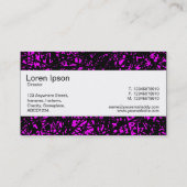 Middenband - Abstracte lijnen - magenta Visitekaartje (Achterkant)