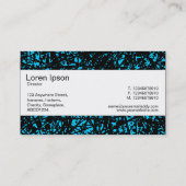 Middenband - Abstracte lijnen - Sky Blue Visitekaartje (Achterkant)