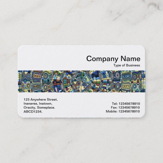 Middenband - Abstracte pool Visitekaartje (Voorkant)