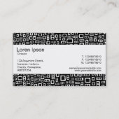 Middenband - Abstracte rechthoeken Visitekaartje (Achterkant)