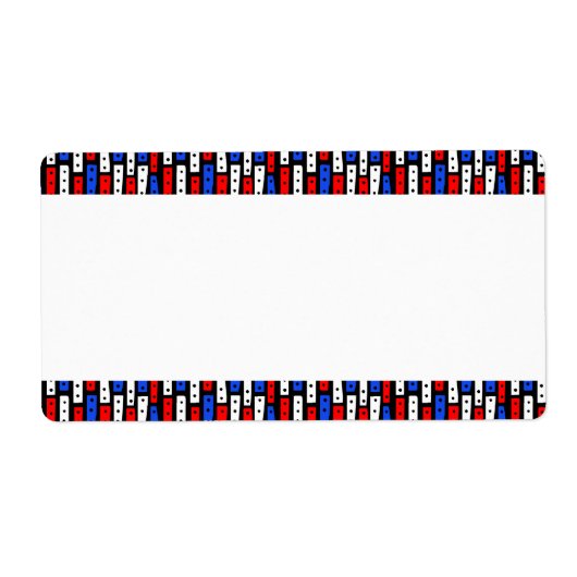 Middenband - Abstracte strips 101119 - Kleuren 01 Etiket (Voorkant)