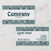 Middenband - Alien-circuits II - donkergroen Blauw Visitekaartje (Voorkant / Achterkant)