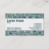 Middenband - Alien-circuits II - donkergroen Blauw Visitekaartje (Achterkant)