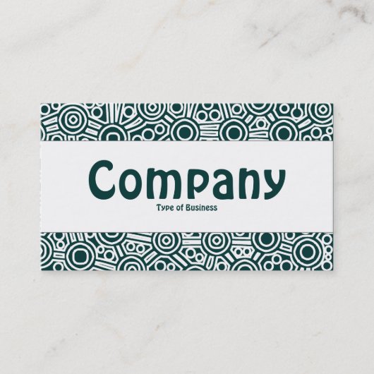 Middenband - Alien-circuits II - donkergroen Blauw Visitekaartje (Voorkant)