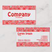 Middenband - Alien-circuits II - rood en wit Visitekaartje (Voorkant / Achterkant)