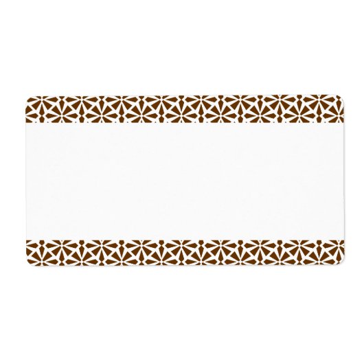 Middenband - Art Deco-patroon Etiket (Voorkant)